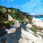 Pentle Bay Tresco 22 x 30 cm oil on board