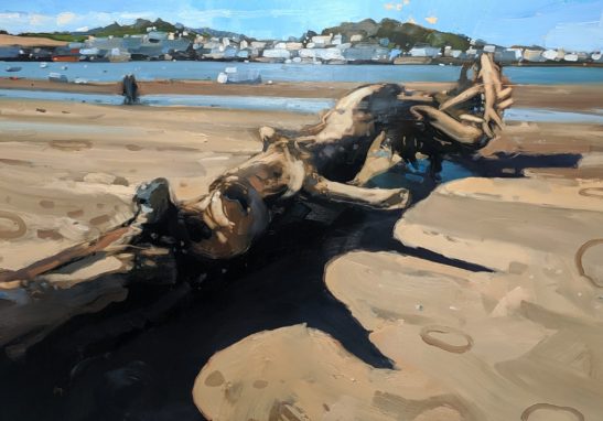 Instow Dead Tree 100 x 70 cm oil on board