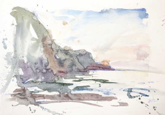 Broadsands (29 x 42cm) watercolours