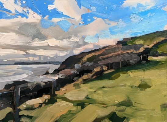 Coast Path near Hemmick Beach (22 x 30 cm)