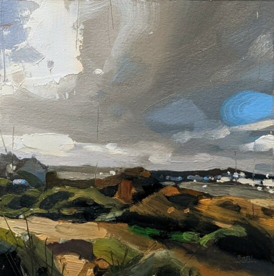 Instow (15 x 15 cm) oil on board