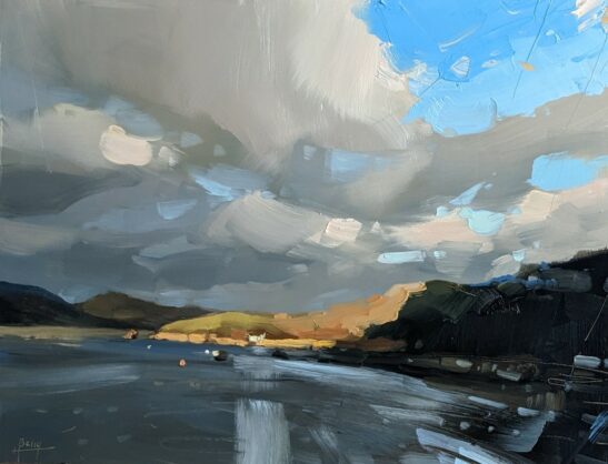 Mawddach Estuary (22 x 30 cm) oil on board