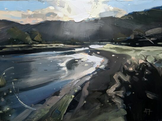 Mawddach Estuary (II) (22 x 30 cm) oil on board