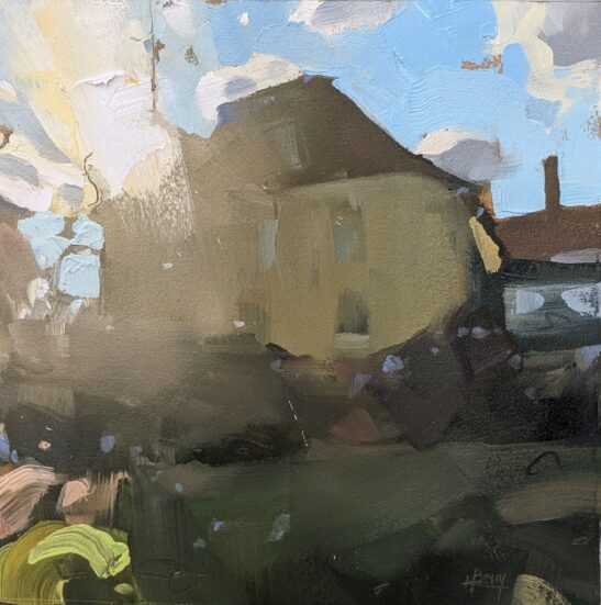 The Eisch Haus (Gistl Haus) (20 x 21 cm) oil on paper