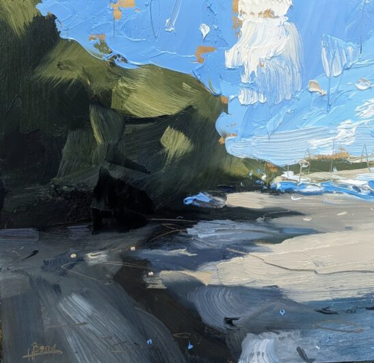Bodlondeb Wood (20 x 20 cm) oil on board