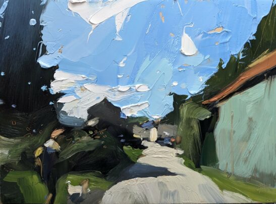 Bridge Works, Umberleigh (22 x 30 cm) oil on board