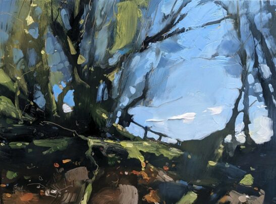 Frost, Simonsbath ( 22 x 30 cm) oil on board