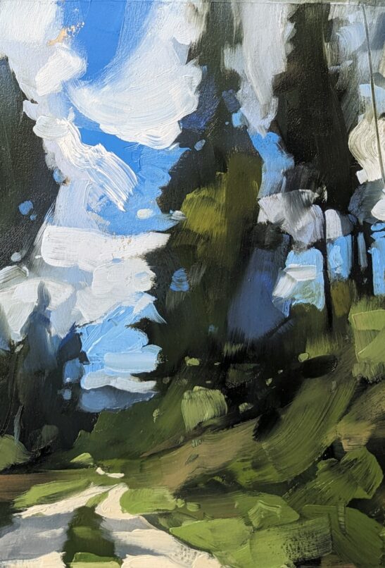 Klosterwald (20 x 28cm) oil on paper