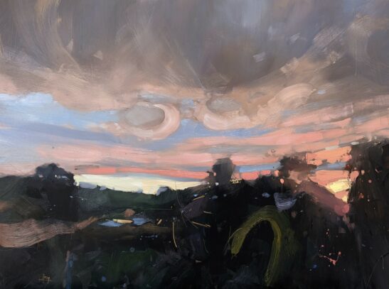 Pink Sky (46 x 61 cm) oil on board