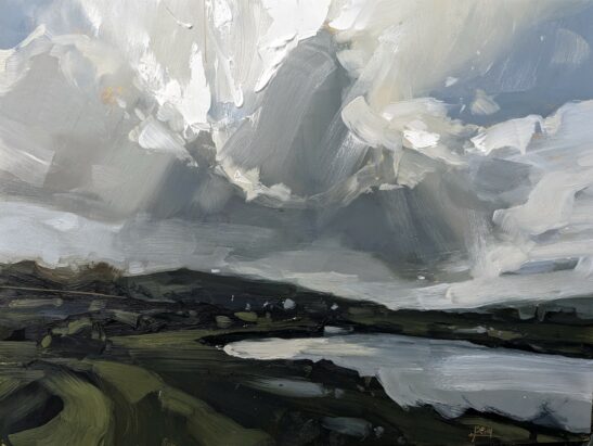 Taw Valley (22 x 30 cm ) oil on board