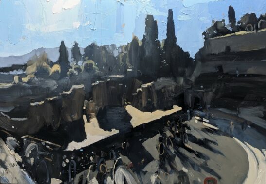 Teatro Grande, Pompeii (100 x 70 cm) oil on board