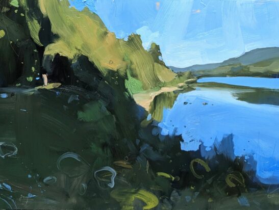 Trinkwasserspeicher Frauenau (46 x 61 cm) oil on board