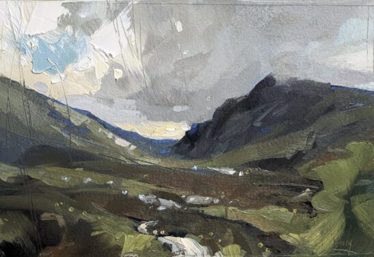 Ben Nevis North Face (15 x 21cm) oil on paper