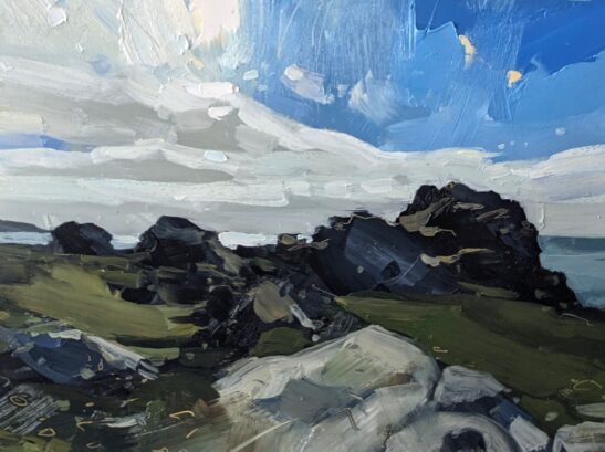 Carn Morval, St. Mary's ( 22 x 30 cm) oil on board