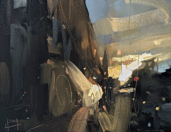 Great Western Road, Glasgow (14 x 19 cm) oil on paper