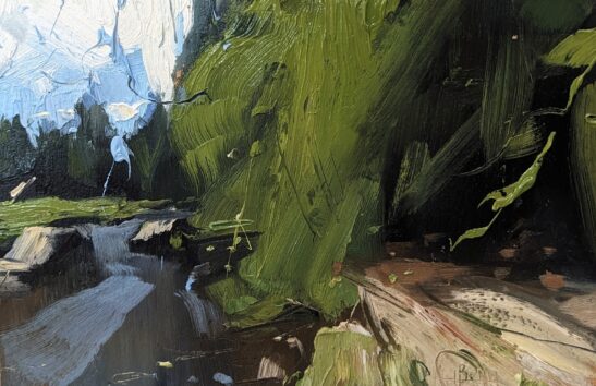 Kleine Regen (14 x 22 cm) oil on paper