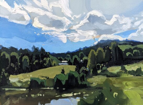 Pond at Regenhütte (27 x 20 cm) oil on board