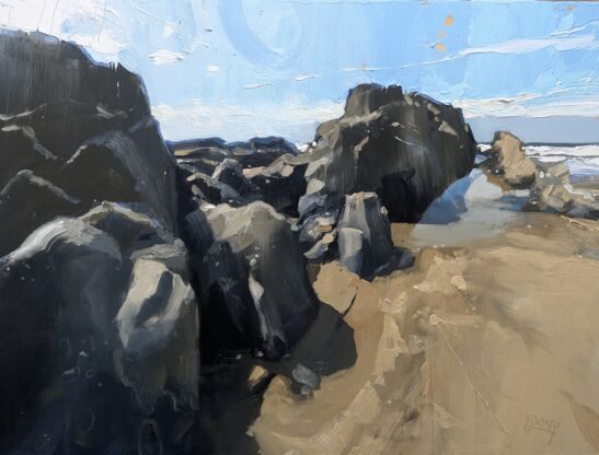 Sandy Mouth (60 x 80 cm) oil on board