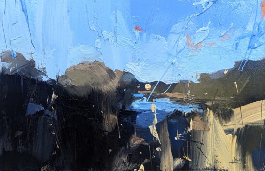 Shell Bay, Studland (21 x 14 cm) oil on paper