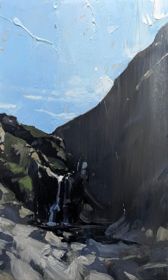 Speke's Mill (30 x 50 cm) oil on board