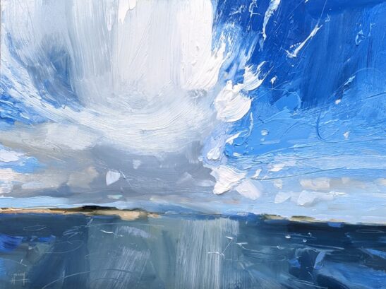 The Approach from the Scillonian (30 x 40 cm) oil on board