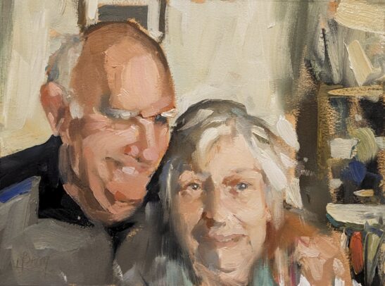 Barbara and Ken (22 x 30 cm) oil on board