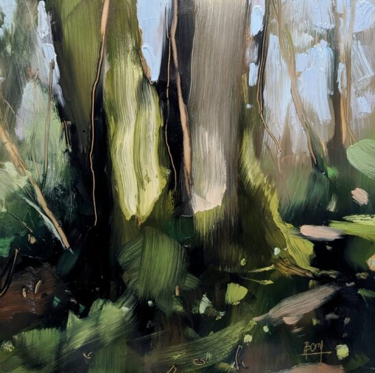 Bucks Mills Woods (20 x 20 cm) oil on board