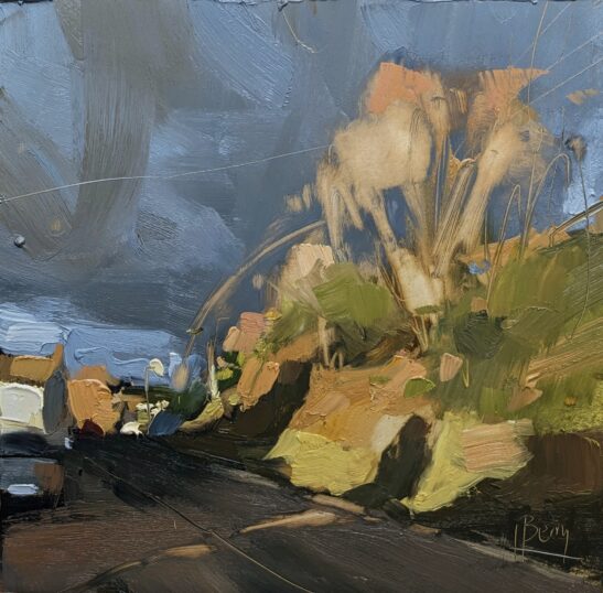 Evening, Bishops Tawton (22 x 30 cm) oil on board