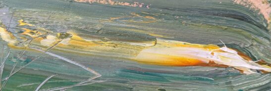 Evening Run (5 x 15cm) oil on paper