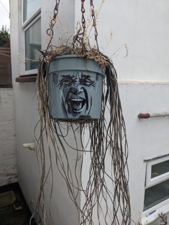 Heavy metal hanging basket