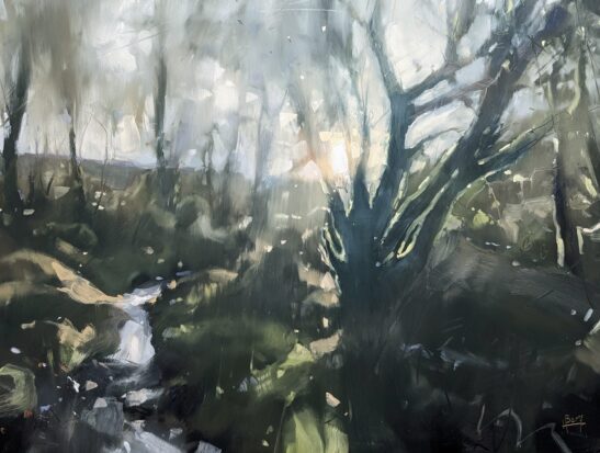 Icy Light on the Moor (46 x 61 cm) oil on board