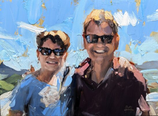 Jon and Jane (22 x 30 cm) oil on board