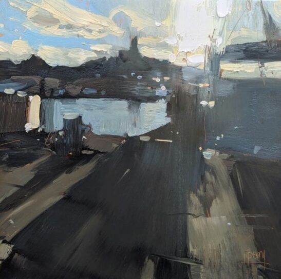 Penzance Harbour (20 x 20 cm) oil on board