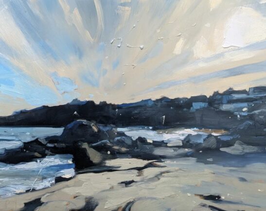 Porthcressa (51 x 41 cm ) oil on board