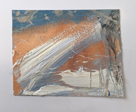 Saunton Evening (15 .5 x 12 cm) oil on paper