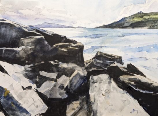 Sound of Arisaig (30 x 41 cm) watercolours