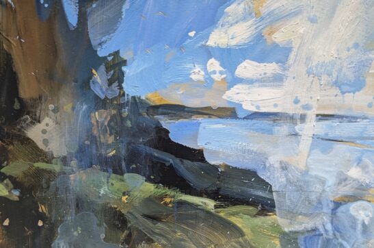 Taw Estuary (20 x 30 cm) acrylics