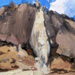 Vulva Rock, Caniçal (22 x 30cm) oil on board